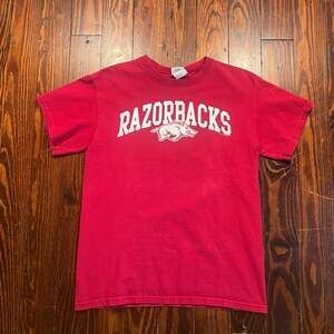 razorbacks Small Collegiate T-Shirt Red Regular